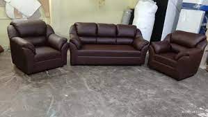 black modern full cushion sofa set for