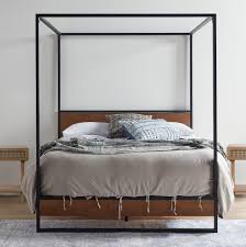 metal canopy four poster bed