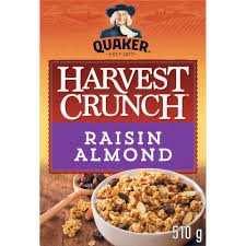 harvest crunch raisin almond granola