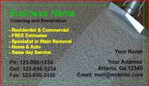 carpet cleaning business cards