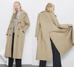 New Zara Long Oned Trench Coat Size