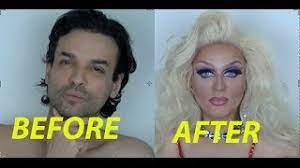 drag queen makeup transformation from