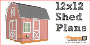 12x12 Barn Shed Plans With Overhang