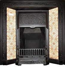 Victorian Art Nouveau Tiled Fireplace