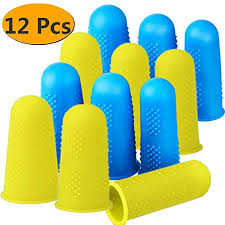 Silicone Finger Protectors 12 Pieces Finger Protectors Hot Glue Gun Finger Caps For Hotglue Sewing Wax Rosin Resin Honey Adhesives Scrapbooking In 3