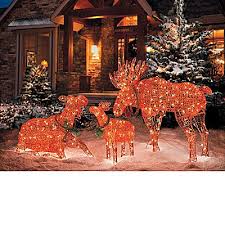 Lighted Moose Decorations For