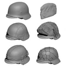 1/16 WWII German Helmets and Side Cap (#SOL-MM475) - BNA Model World