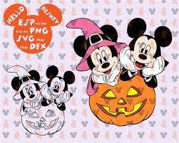 Disney Halloween Mickey and Minnie Clipart Disney Cut Files