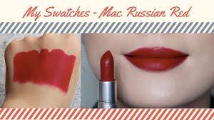 mac matte lipstick russian red swatches