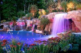 Backyard Swimming Pool Waterfall