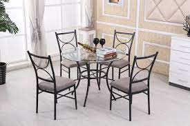 The cheapest offer starts at £25. Glass Top Table And 4 Chairs D1030 Cecil Dining Room Groups Price Busters Furniture