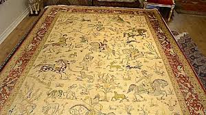 persian rug qum silk persian hunting