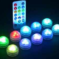 4lights 1 Remote Waterproof Submersible Led Lights Battery Operated Multicolors Led Mini Tea Light Candles With Remote
