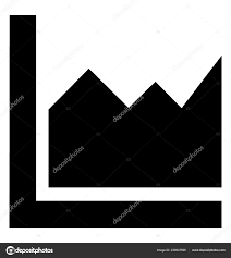 Data Analytics Mountain Chart Glyph Icon Stock Vector