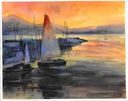 Sunset In Fethiye With Sailboats On The