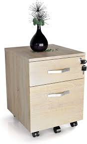 Swivel casters this file cabinet is equipped with swivel casters. Vipek Movable File Cabinet With Five Caster Wheels Lockable Drawers 2 Drawer Filing Storage System Rolling Wooden Vertical Filing Cabinet Crafted From Light Oak Home Office Furniture Home Kitchen Mackintoshapps Com