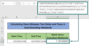 calculate hours between two dates and