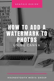a watermark to photos using canva