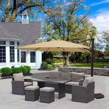 Btmway Dark Brown 6 Piece Pe Wicker