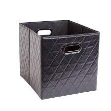 Faux leather storage bin cube organizers two side handles black durable 2 pack. Household Ottoman Foldable Storage Bin Cube Faux Leather Storage Box Buy Storage Organizer Box Bin Cube Box Storage Faux Leather Storage Box Product On Alibaba Com