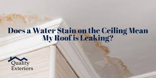 water stain on ceiling mean my roof