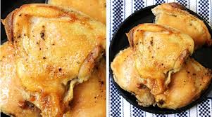 Chicken is the meat derived from chickens. Crisp Juicy Slow Cooker Chicken Dinner Then Dessert