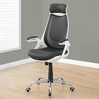 Monarch Office Chair - White/Grey Mesh/Chrome High-Back Exec