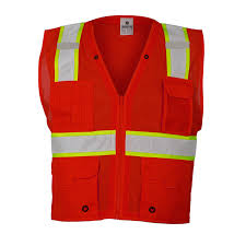 Ml Kishigo B103 Red Enhanced Visibility Multi Pocket Mesh Vest