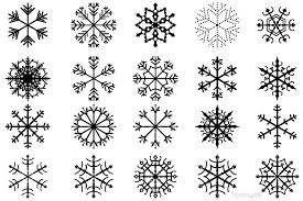snowflakes clipart set christmas