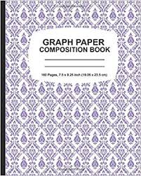 Graph Paper Composition Book Purple Damask Design Graph Paper