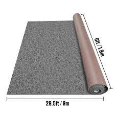 vevor marine carpet 6 ft w x 29 5 ft l waterproof cuttable indoor outdoor area rug gray