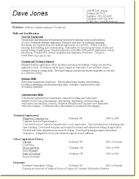 Cv Template Quality Assurance Resume Examples