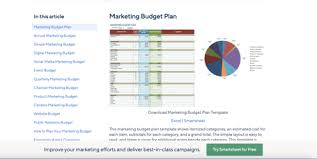 the best marketing budget templates