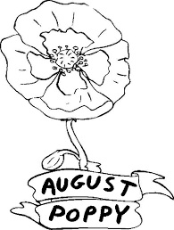 August Coloring Pages Poppy Flower In August Coloring Page Color