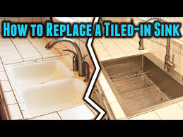 how to replace a tiled in kitchen sink