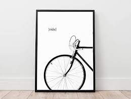 Bicycle Poster Cycling Wall Art