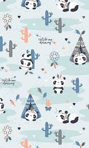 wallpaper 1280x2120 pandas pattern