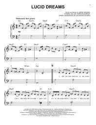 But the hurt we felt on lucid dreams as juice wrld lashes out i was tangled up in your drastic ways/who knew evil girls have the prettiest face? and moans i still see your shadows in my room and i. Lucid Dreams By Digital Sheet Music For Easy Piano Download Print Hx 431763 Sheet Music Plus