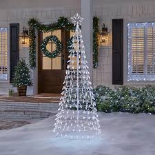 6 Ft Cool White Led Cone Tree