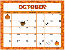 Calendar October Clipart