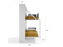 twin murphy wall bunk bed pensiero
