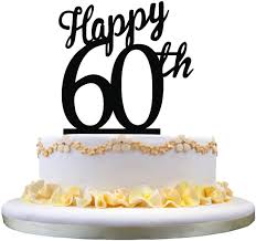 Here is an amazing collection of unique 60th birthday cake wordings that you can use. Amazon Com Acrylic Happy Birthday Cake Topper 60th Birthday Cake Decoration Kitchen Dining