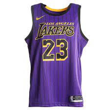 Welcome king james to los angeles with lebron lakers gear from dick's sporting goods. Authentic Lebron James 23 Los Angeles Lakers Nba Jersey Purple Black Yellow