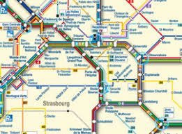 The strasbourg train station (gare de strasbourg) is the second largest train station in france. Map Of Strasbourg Downtown Area Tram And Bus Scb