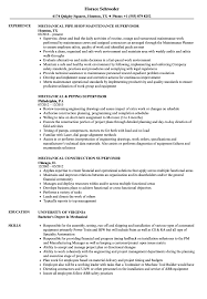 The best maintenance supervisor resume sample shows what you can write in the objectives, skills, duties and responsabilities sections of the resume. Supervisor Mechanical Resume Samples Velvet Jobs