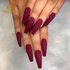 Nail art is the best and new craze in modern fashion and fashion. 120 Best Coffin Nails Ideas That Suit Everyone Maroon Nails Burgundy Acrylic Nails Coffin Nails Long