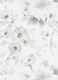Tapete Silber Graue Blumen 33 1005131 L