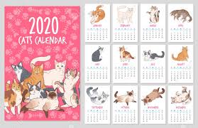 Cat Calendar 2020 Year Planner With Cute Cats Funny Kitten