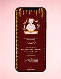upanayanam ceremony invitation thread