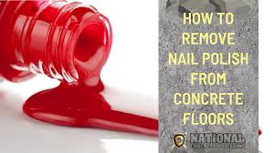 remove nail polish from concrete floors